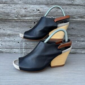 Camper Allegra Peep Toe Mule Wedge Sandal